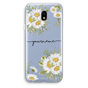 CaseCompany Daisies: Samsung Galaxy J3 (2017) Transparant Hoesje