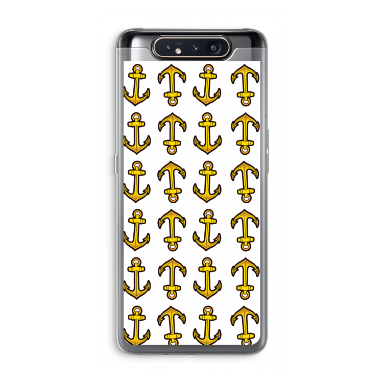 CaseCompany Musketon Anchor: Samsung Galaxy A80 Transparant Hoesje