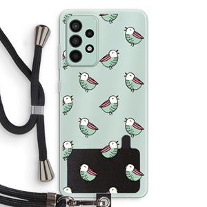 CaseCompany Vogeltjes: Samsung Galaxy A52s 5G Transparant Hoesje met koord
