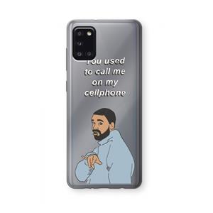 CaseCompany Hotline bling: Samsung Galaxy A31 Transparant Hoesje