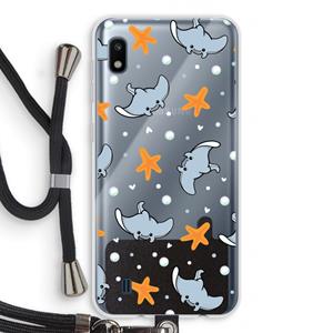 CaseCompany Manta: Samsung Galaxy A10 Transparant Hoesje met koord
