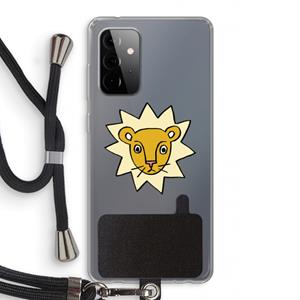 CaseCompany Kleine leeuw: Samsung Galaxy A72 5G Transparant Hoesje met koord