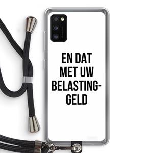 CaseCompany Belastinggeld: Samsung Galaxy A41 Transparant Hoesje met koord