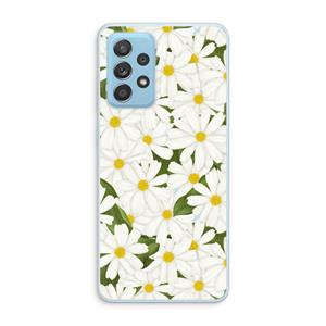 CaseCompany Summer Daisies: Samsung Galaxy A73 Transparant Hoesje