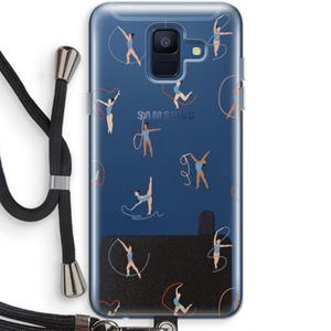 CaseCompany Dancing #3: Samsung Galaxy A6 (2018) Transparant Hoesje met koord