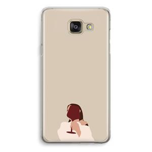 CaseCompany I drink wine: Samsung Galaxy A5 (2016) Transparant Hoesje