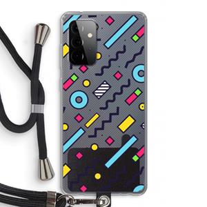 CaseCompany 8-bit N°8: Samsung Galaxy A72 5G Transparant Hoesje met koord