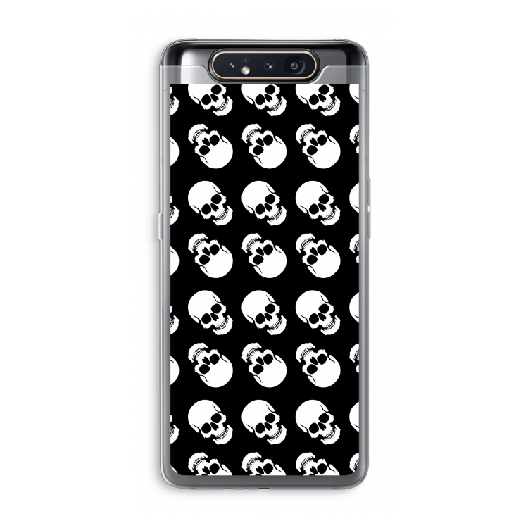 CaseCompany Musketon Skulls: Samsung Galaxy A80 Transparant Hoesje