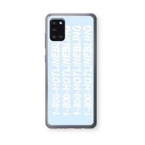 CaseCompany Hotline bling blue: Samsung Galaxy A31 Transparant Hoesje