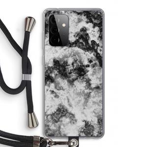 CaseCompany Onweer: Samsung Galaxy A72 5G Transparant Hoesje met koord