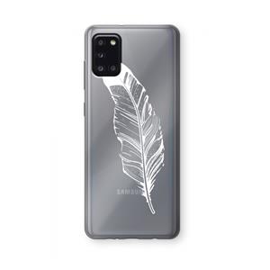 CaseCompany Pluim: Samsung Galaxy A31 Transparant Hoesje