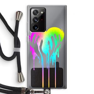 CaseCompany Hold My Heart: Samsung Galaxy Note 20 Ultra / Note 20 Ultra 5G Transparant Hoesje met koord