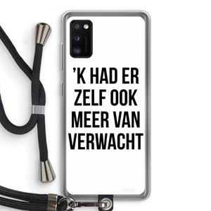 CaseCompany Meer verwacht: Samsung Galaxy A41 Transparant Hoesje met koord