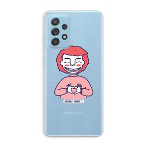 CaseCompany Hartje: Samsung Galaxy A73 Transparant Hoesje