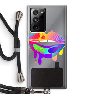 CaseCompany Lip Palette: Samsung Galaxy Note 20 Ultra / Note 20 Ultra 5G Transparant Hoesje met koord