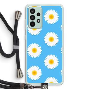CaseCompany Margrietjes: Samsung Galaxy A52s 5G Transparant Hoesje met koord