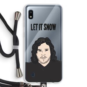 CaseCompany Let It Snow: Samsung Galaxy A10 Transparant Hoesje met koord