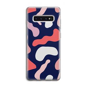CaseCompany Memphis Shapes Pink: Samsung Galaxy S10 4G Transparant Hoesje
