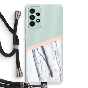 CaseCompany A touch of peach: Samsung Galaxy A52s 5G Transparant Hoesje met koord