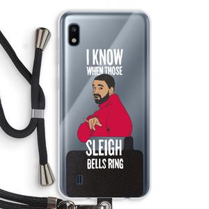 CaseCompany Sleigh Bells Ring: Samsung Galaxy A10 Transparant Hoesje met koord