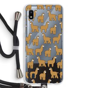 CaseCompany Alpacas: Samsung Galaxy A10 Transparant Hoesje met koord