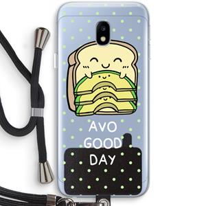 CaseCompany Avo Good Day: Samsung Galaxy J3 (2017) Transparant Hoesje met koord