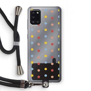 CaseCompany Bollen: Samsung Galaxy A31 Transparant Hoesje met koord