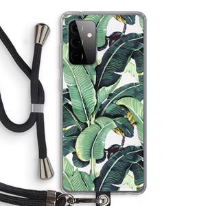 CaseCompany Bananenbladeren: Samsung Galaxy A72 5G Transparant Hoesje met koord