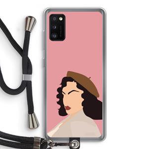 CaseCompany Confidence: Samsung Galaxy A41 Transparant Hoesje met koord