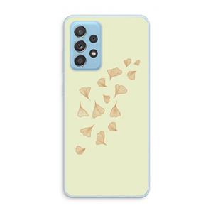 CaseCompany Falling Leaves: Samsung Galaxy A73 Transparant Hoesje