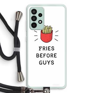 CaseCompany Fries before guys: Samsung Galaxy A52s 5G Transparant Hoesje met koord