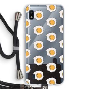 CaseCompany Bacon to my eggs #1: Samsung Galaxy A10 Transparant Hoesje met koord