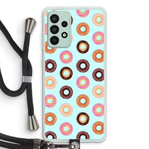 CaseCompany Donuts: Samsung Galaxy A52s 5G Transparant Hoesje met koord