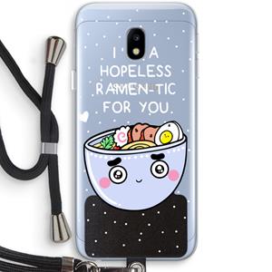 CaseCompany I'm A Hopeless Ramen-Tic For You: Samsung Galaxy J3 (2017) Transparant Hoesje met koord