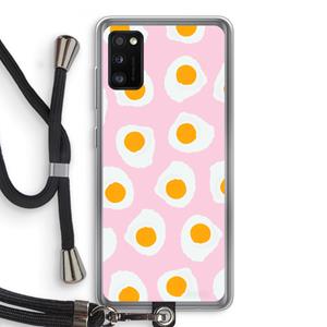 CaseCompany Dancing eggs: Samsung Galaxy A41 Transparant Hoesje met koord