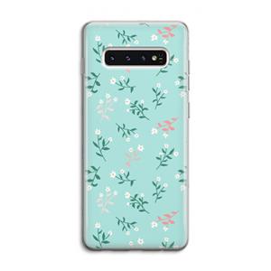 CaseCompany Small white flowers: Samsung Galaxy S10 4G Transparant Hoesje