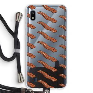 CaseCompany Bacon to my eggs #2: Samsung Galaxy A10 Transparant Hoesje met koord