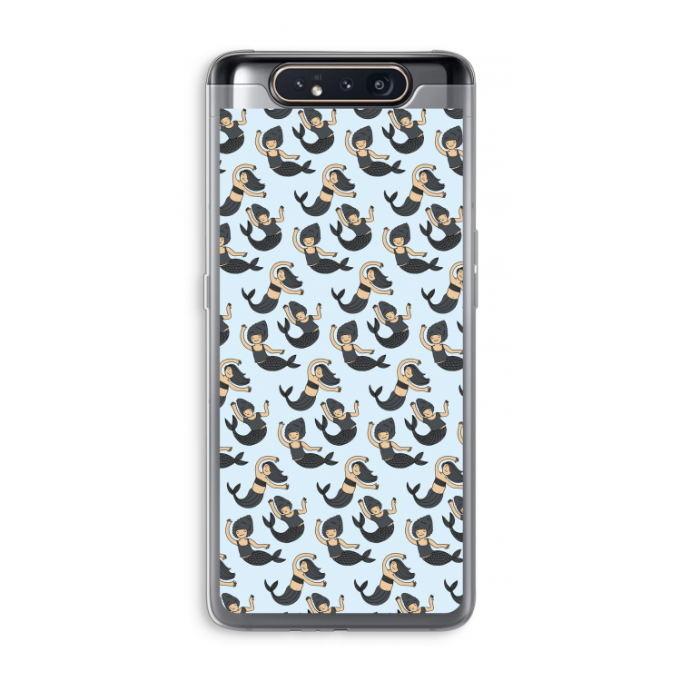 CaseCompany Zeemeermin: Samsung Galaxy A80 Transparant Hoesje