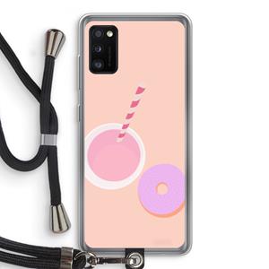 CaseCompany Donut: Samsung Galaxy A41 Transparant Hoesje met koord