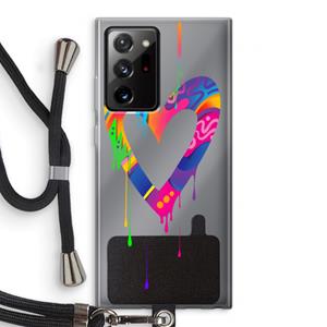 CaseCompany Melts My Heart: Samsung Galaxy Note 20 Ultra / Note 20 Ultra 5G Transparant Hoesje met koord