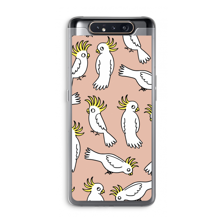 CaseCompany Papegaai: Samsung Galaxy A80 Transparant Hoesje
