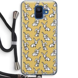 CaseCompany Haas: Samsung Galaxy A6 (2018) Transparant Hoesje met koord