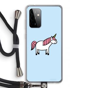 CaseCompany Eenhoorn: Samsung Galaxy A72 5G Transparant Hoesje met koord
