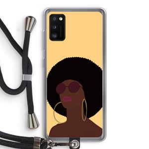 CaseCompany Golden hour: Samsung Galaxy A41 Transparant Hoesje met koord