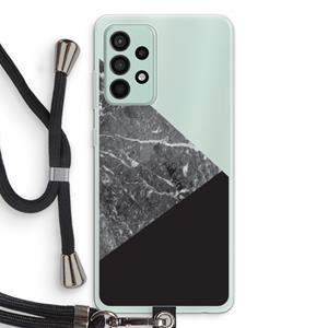 CaseCompany Combinatie marmer: Samsung Galaxy A52s 5G Transparant Hoesje met koord