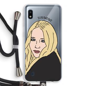 CaseCompany Mary Kate: Samsung Galaxy A10 Transparant Hoesje met koord
