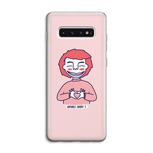 CaseCompany Hartje: Samsung Galaxy S10 4G Transparant Hoesje