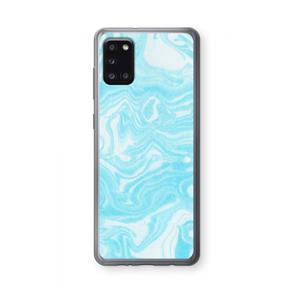 CaseCompany Waterverf blauw: Samsung Galaxy A31 Transparant Hoesje