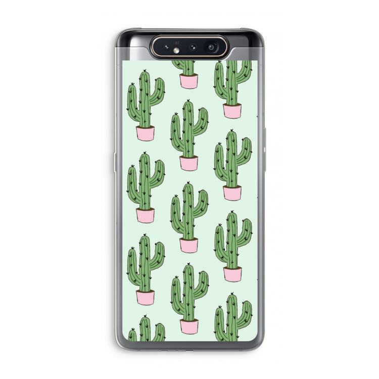 CaseCompany Cactus Lover: Samsung Galaxy A80 Transparant Hoesje