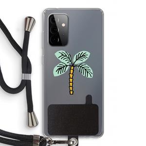 CaseCompany Palmboom: Samsung Galaxy A72 5G Transparant Hoesje met koord